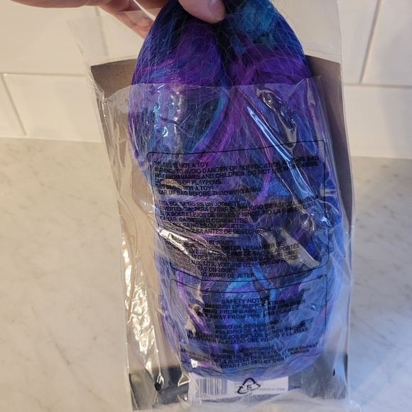 Halloween Wig black, purple and blue - Picture 2 of 4
